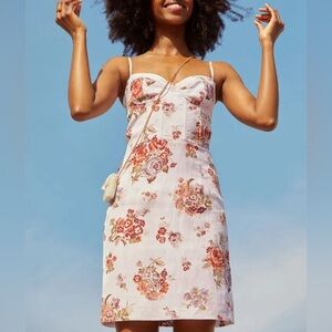 Brock for h&m floral corseted dress
